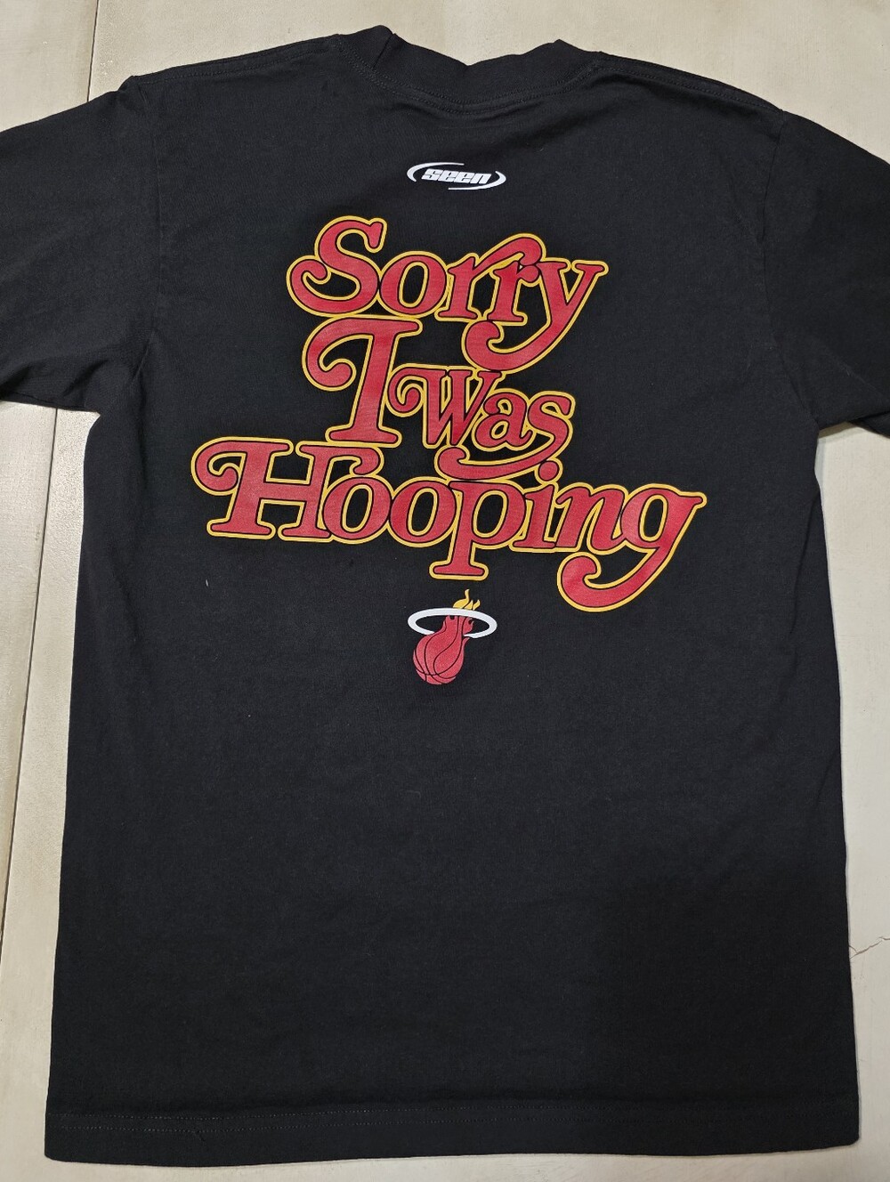 Miami Heat "Sorry I Was Hooping" Graphic T-Shirt - Black (M)Stadium Essentials
